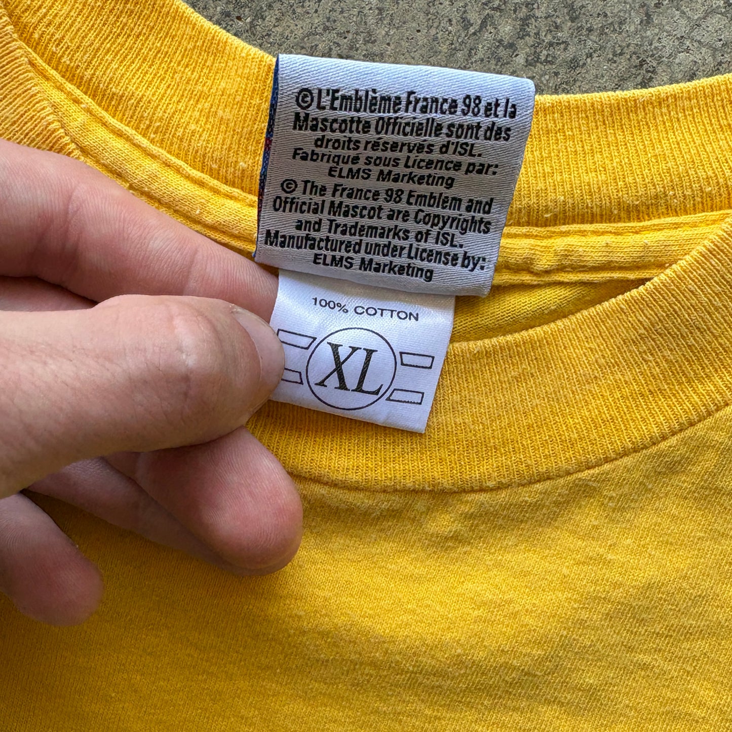 1998 World Cup Brazil Yellow Tee XL