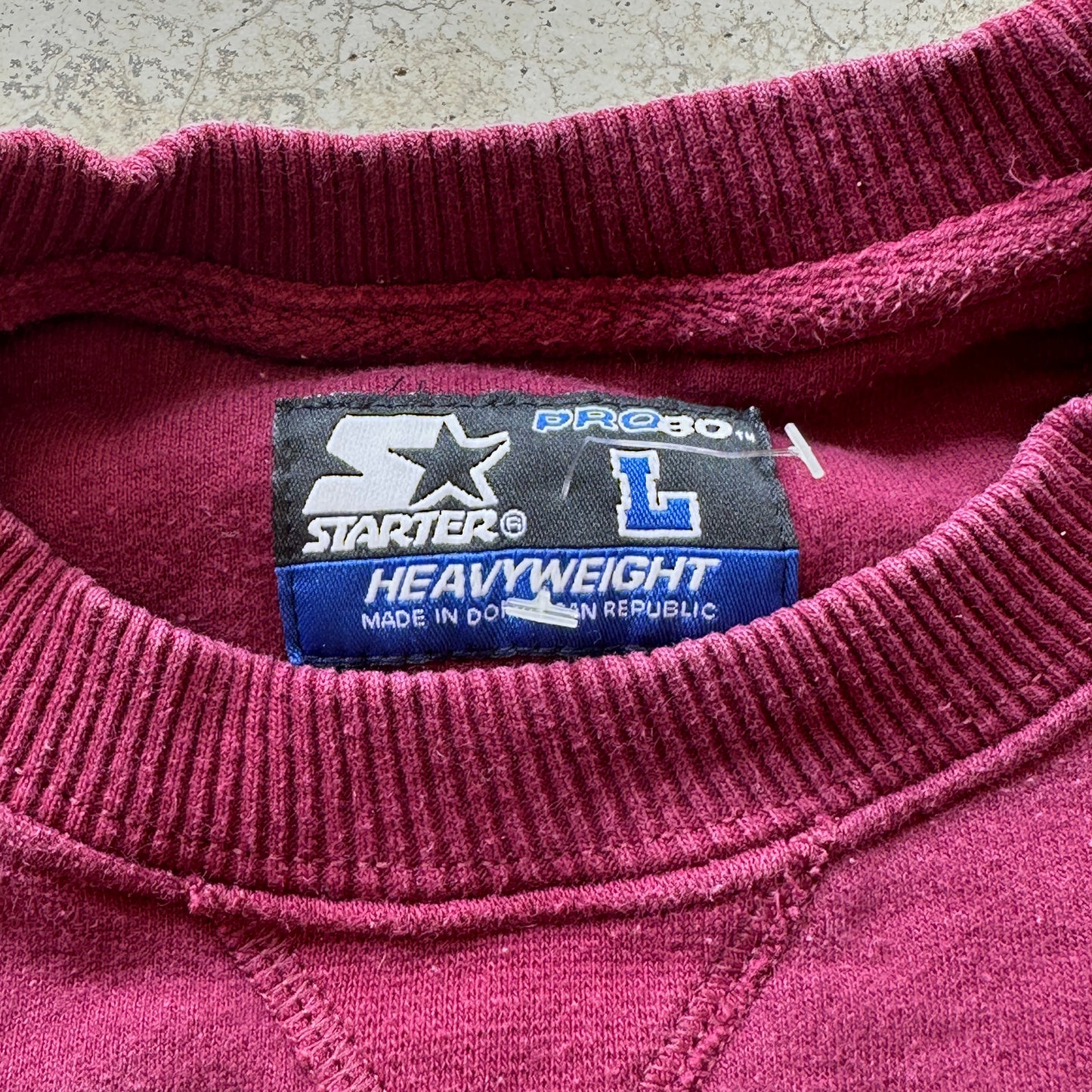 L Starter Maroon KiK Crewneck