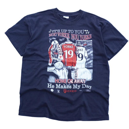 90s Dwight Yorke Man U Player Tee XL