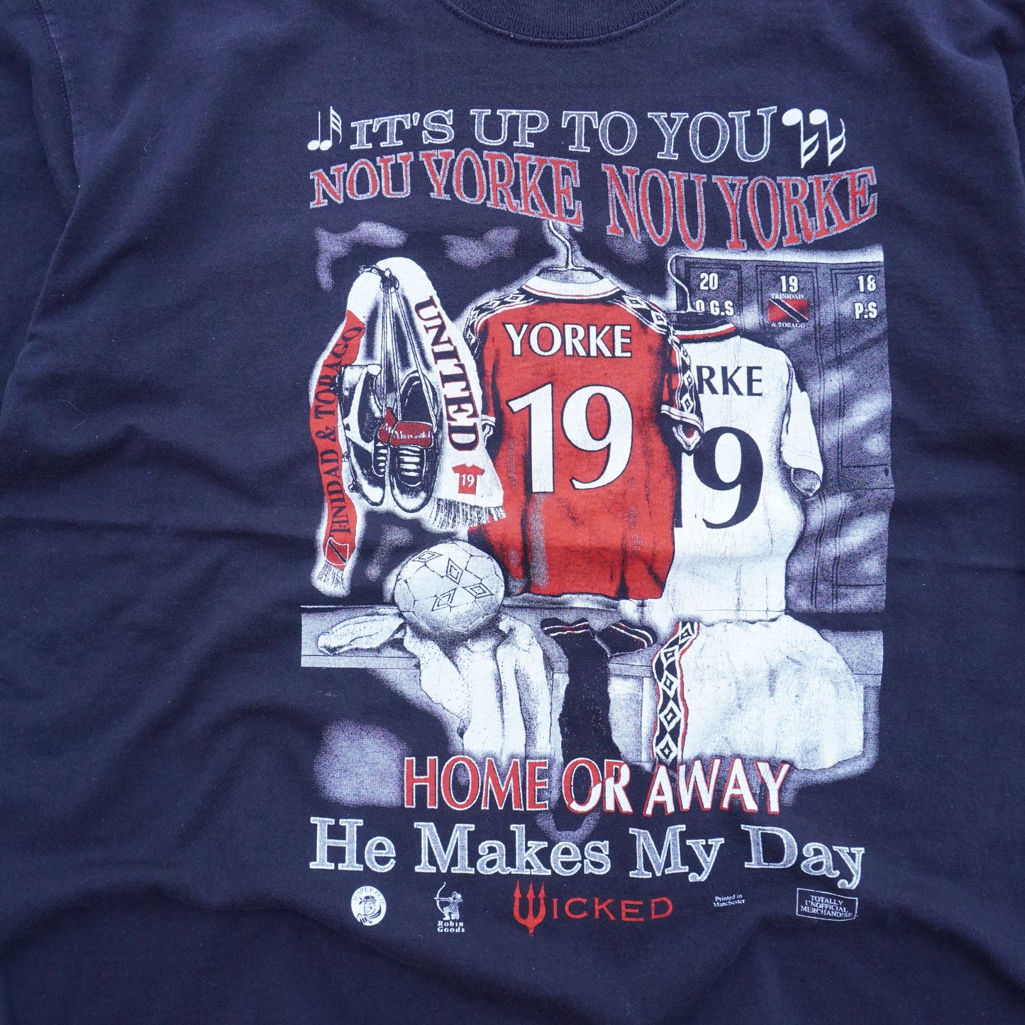 90s Dwight Yorke Man U Player Tee XL