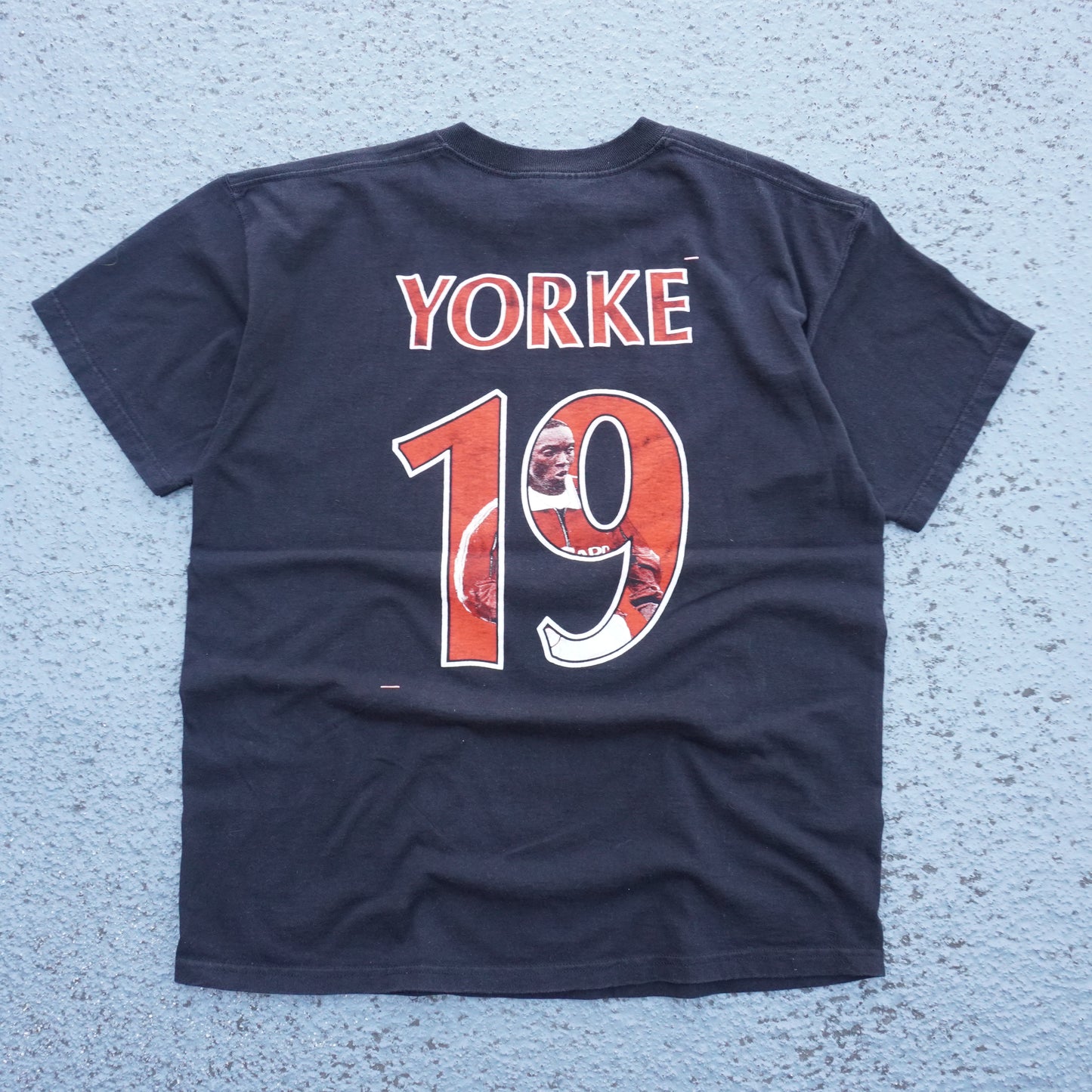 90s Dwight Yorke Man U Player Tee XL