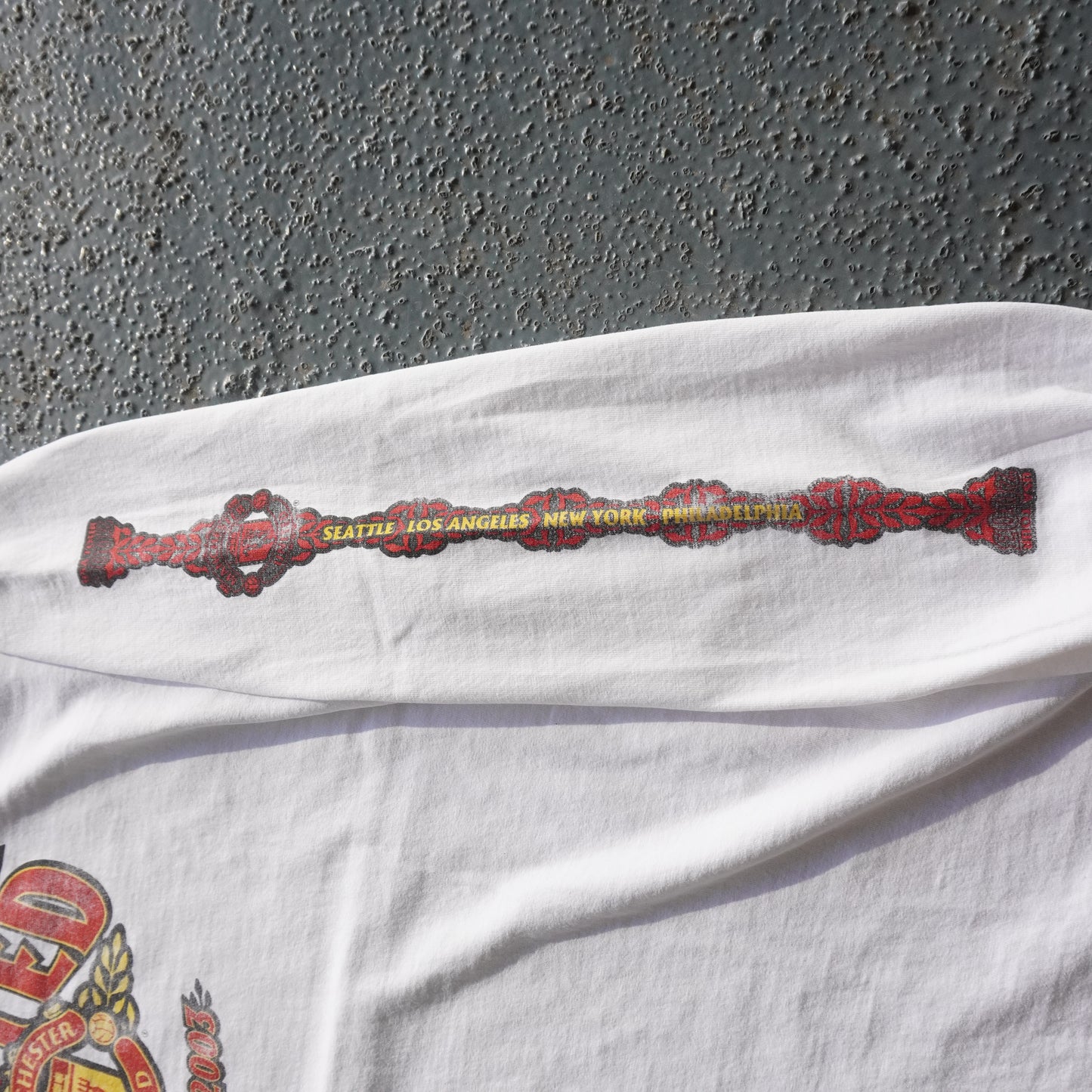 2003 Nike Center Check Manchester United USA Tour Long Sleeve XL