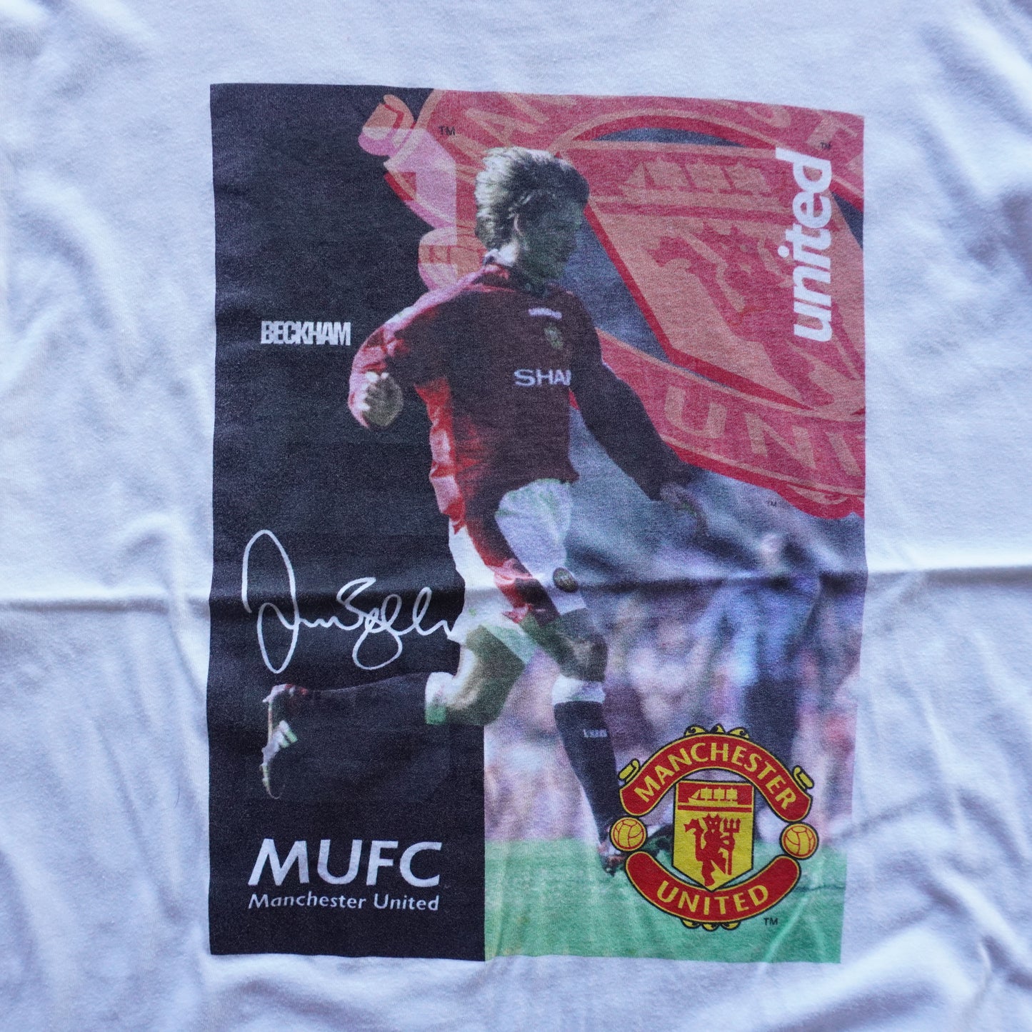 90s David Beckham 7 Manchester United Box Graphic XL