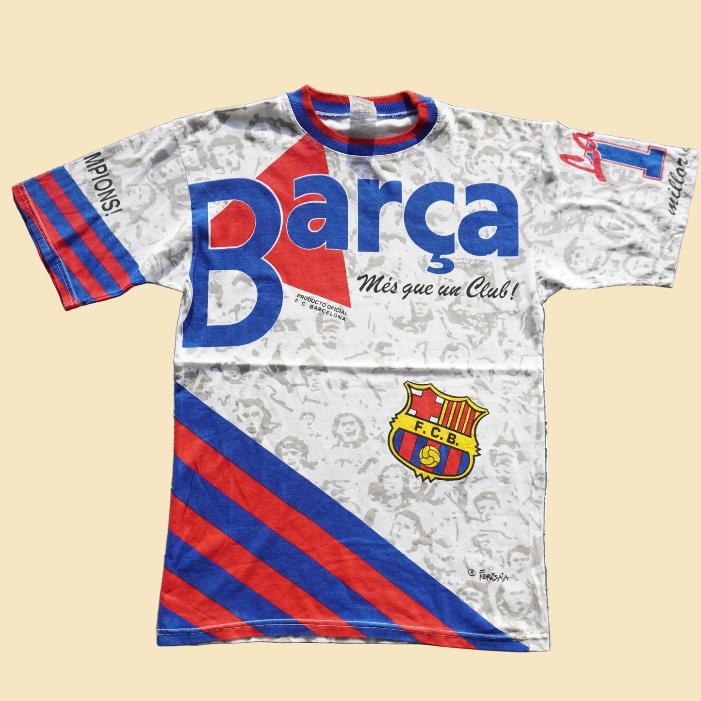 90s FC Barcelona Champions AOP Medium