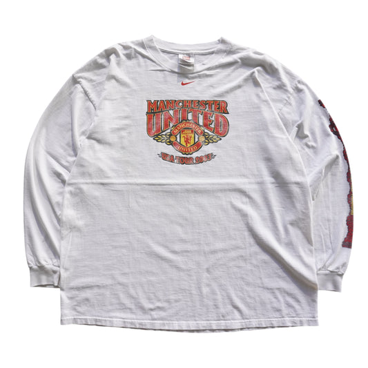 2003 Nike Center Check Manchester United USA Tour Long Sleeve XL