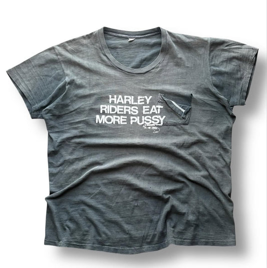 70s Harley Riders Eat More P*ssy Pocket Tee XL