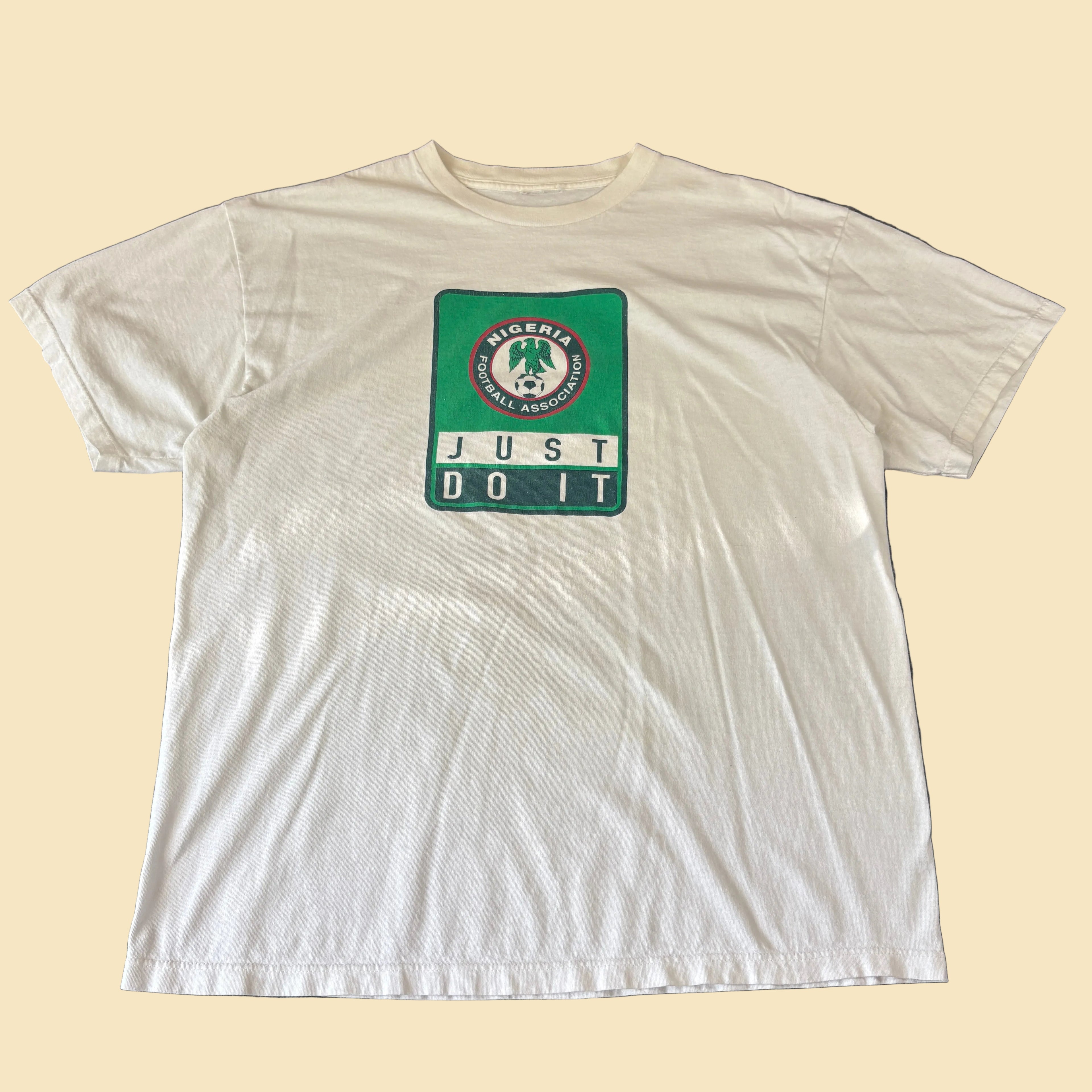 90s Nike Soccer Team Nigeria Tee L