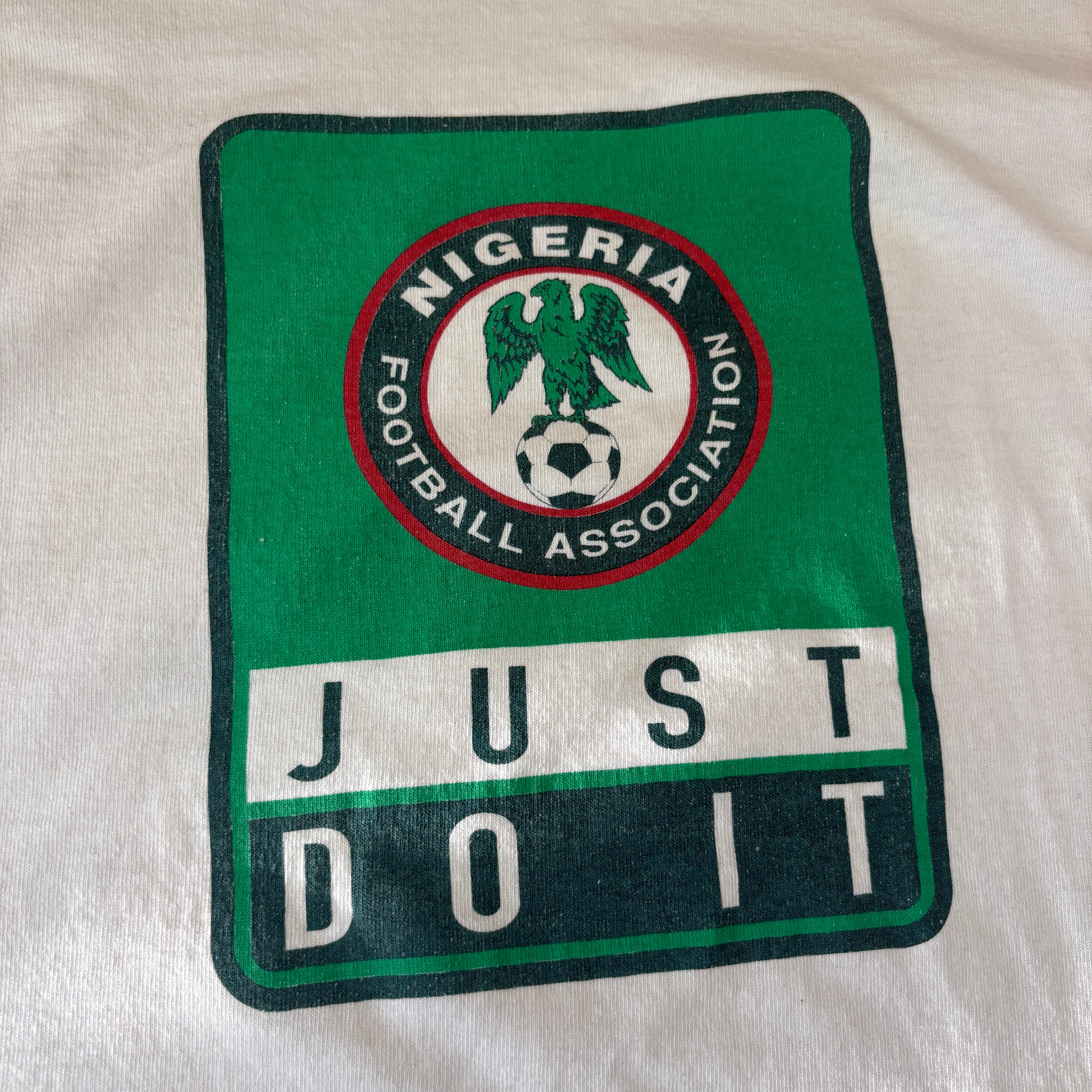 90s Nike Soccer Team Nigeria Tee L
