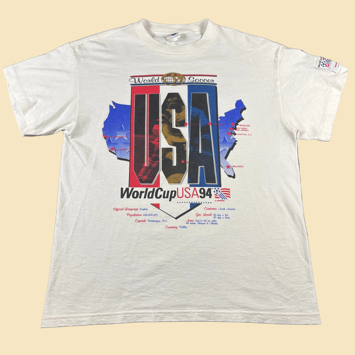 1994 World Cup USA Locations Tee L