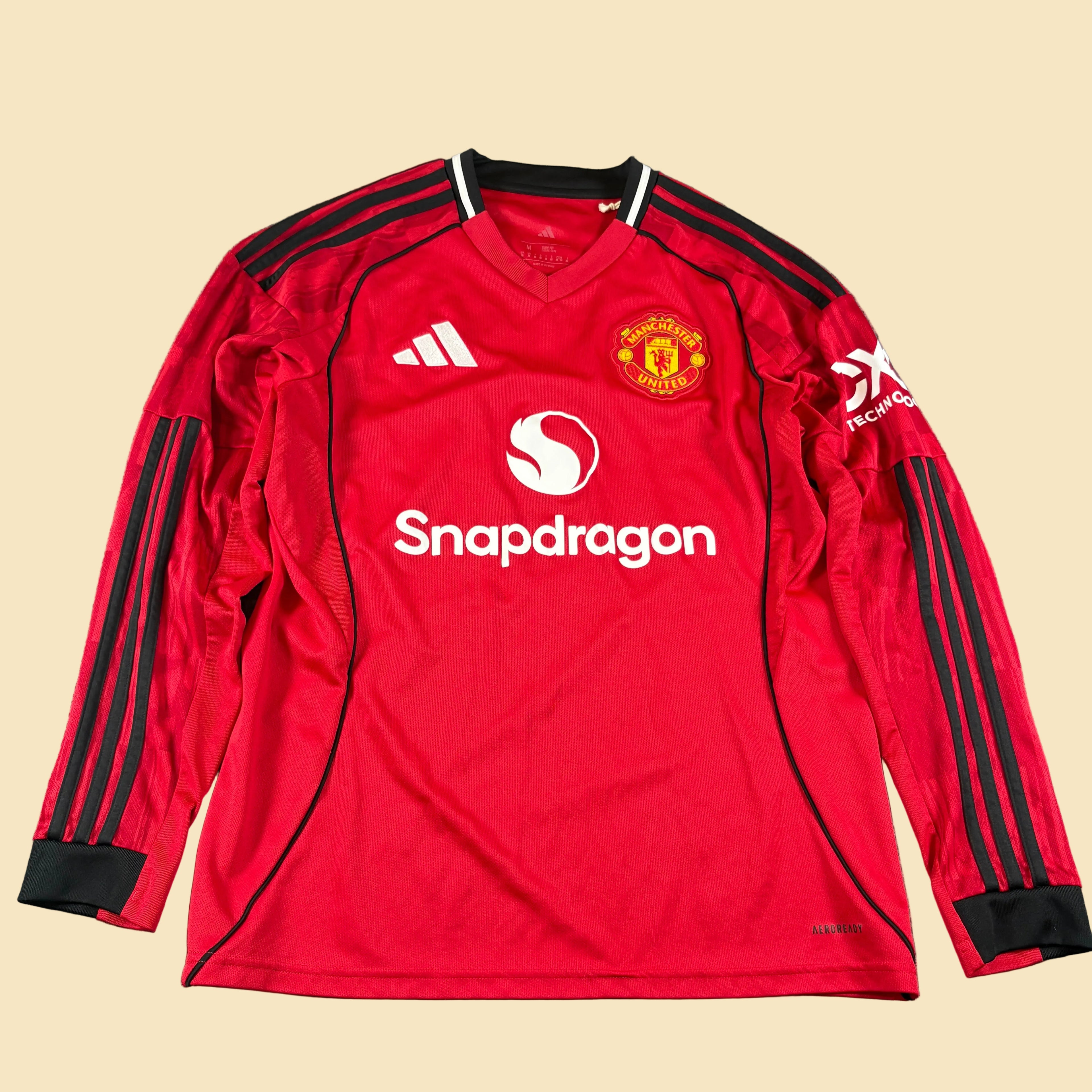 2025 Manchester United Home Kit Longsleeve M