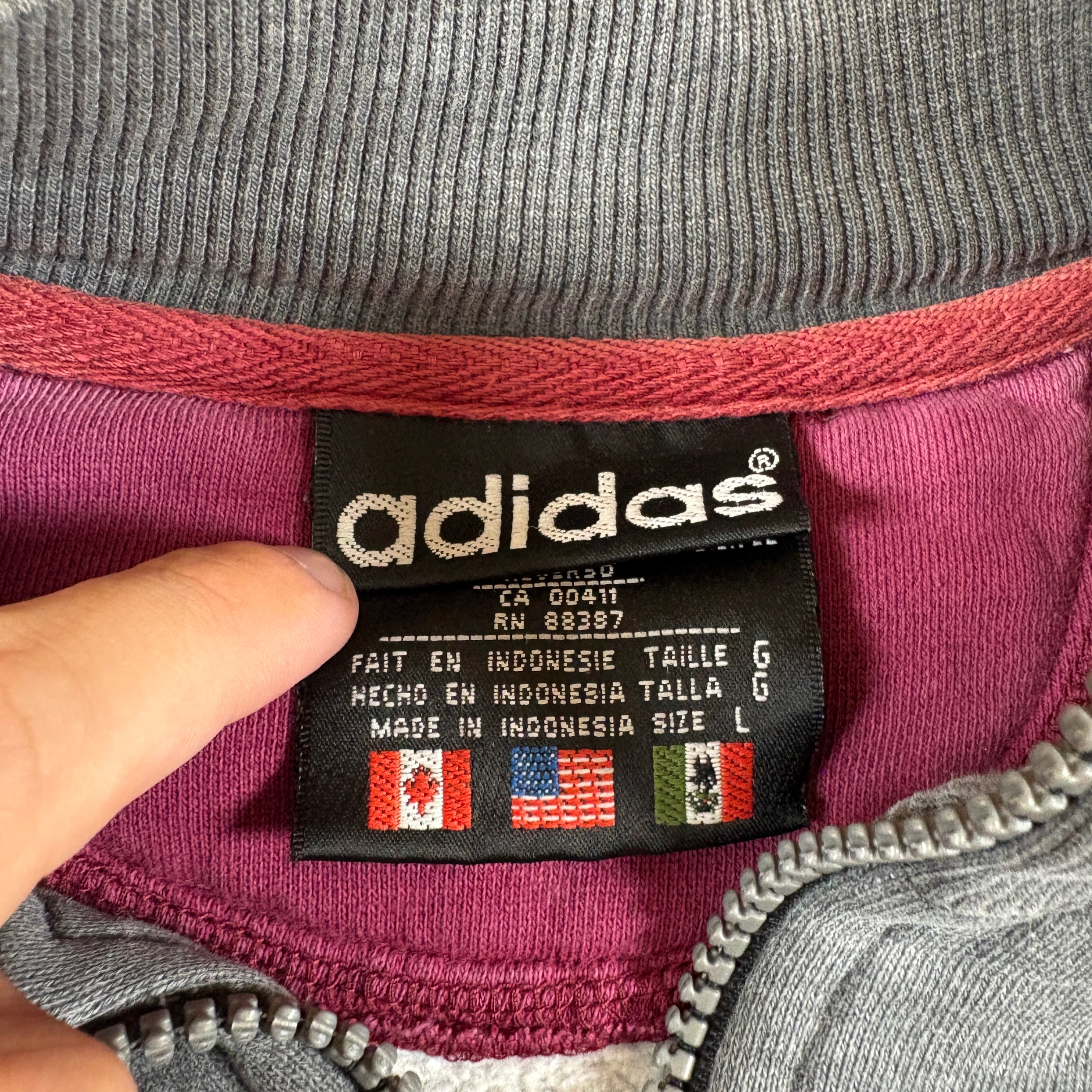 1994 World Cup Adidas Embroidery Quarterzip Kids L