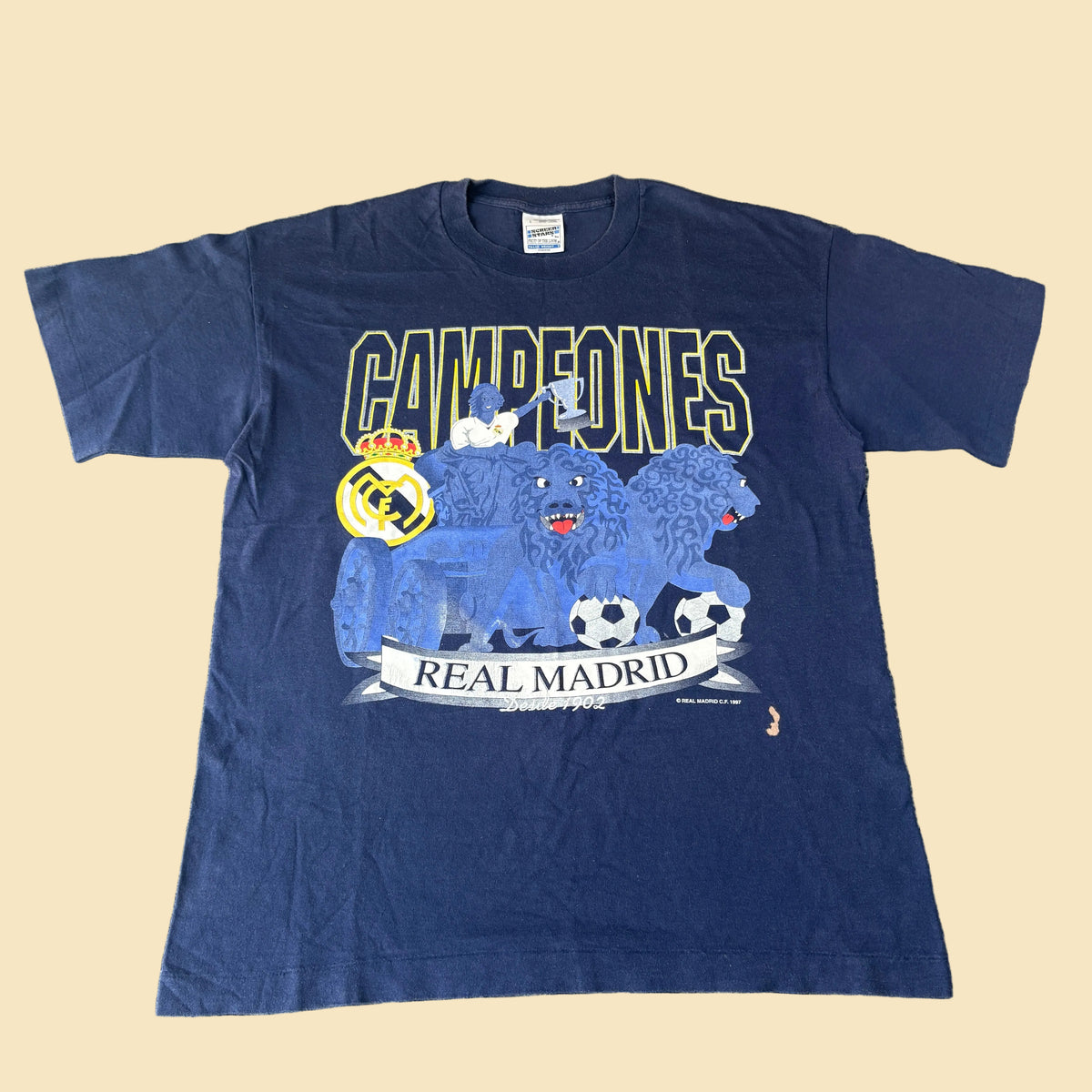 90s Real Madrid League Champions Navy L