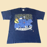 90s Real Madrid League Champions Navy L