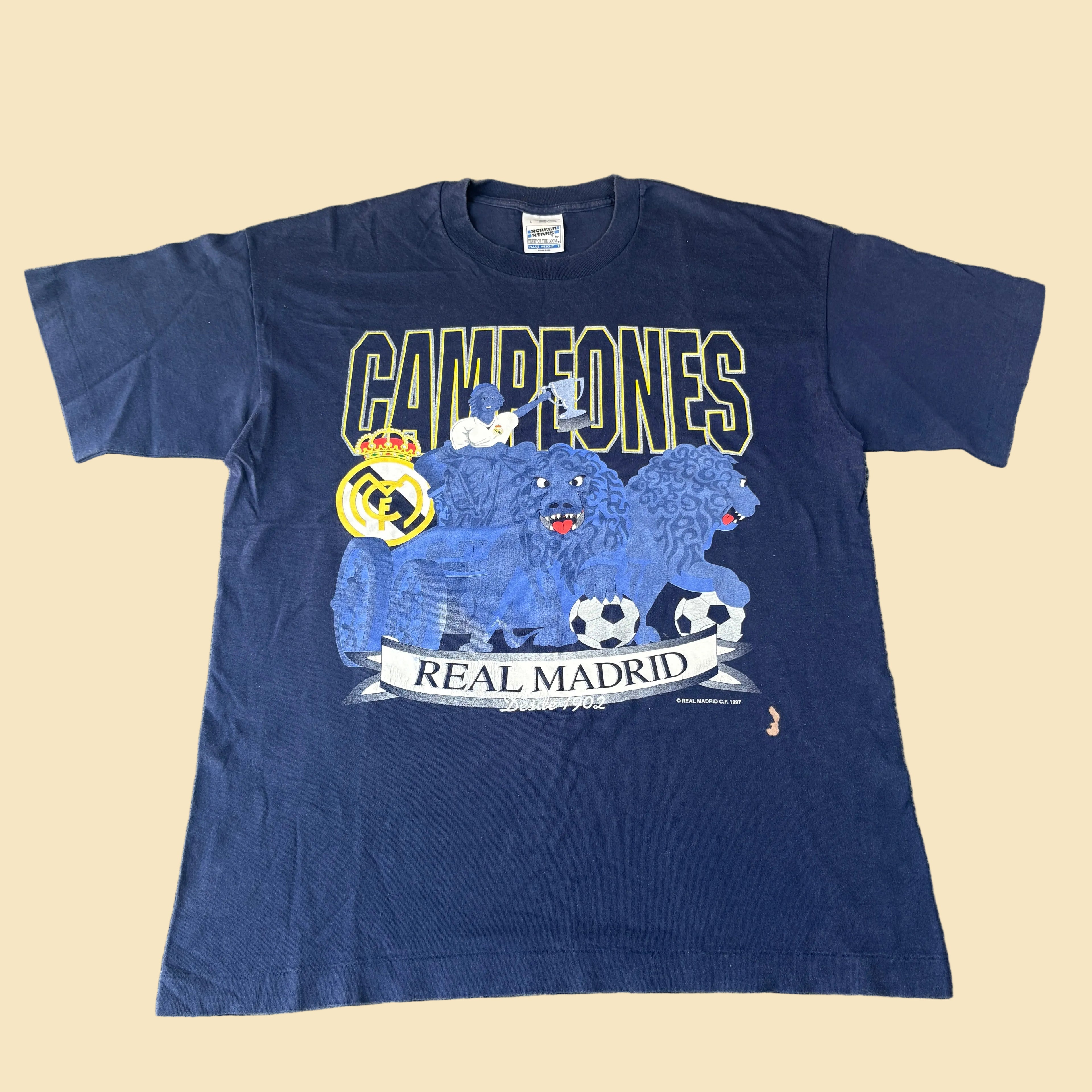 90s Real Madrid League Champions Navy L