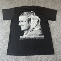 90s Real Madrid David Beckham Rap Tee L