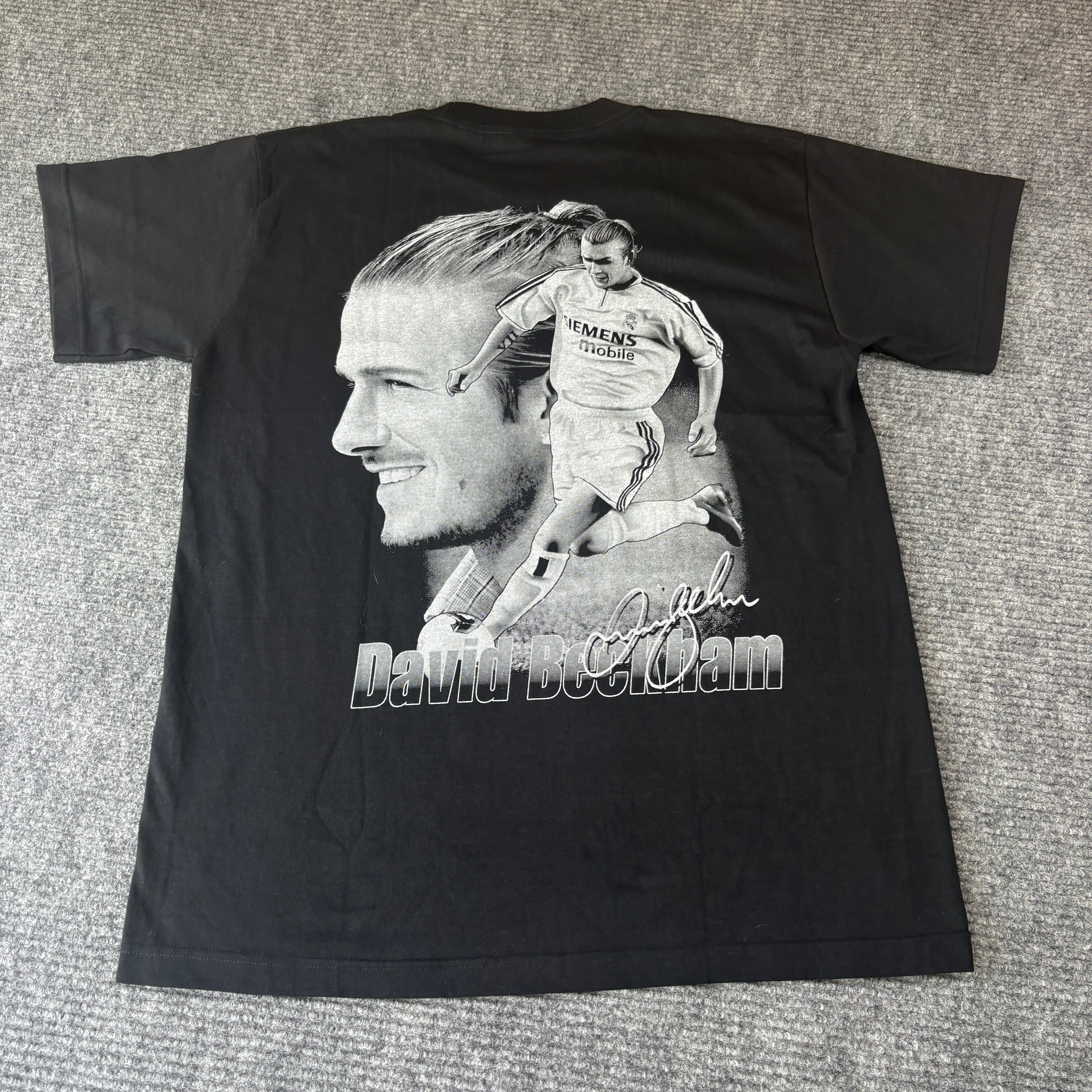 90s Real Madrid David Beckham Rap Tee L