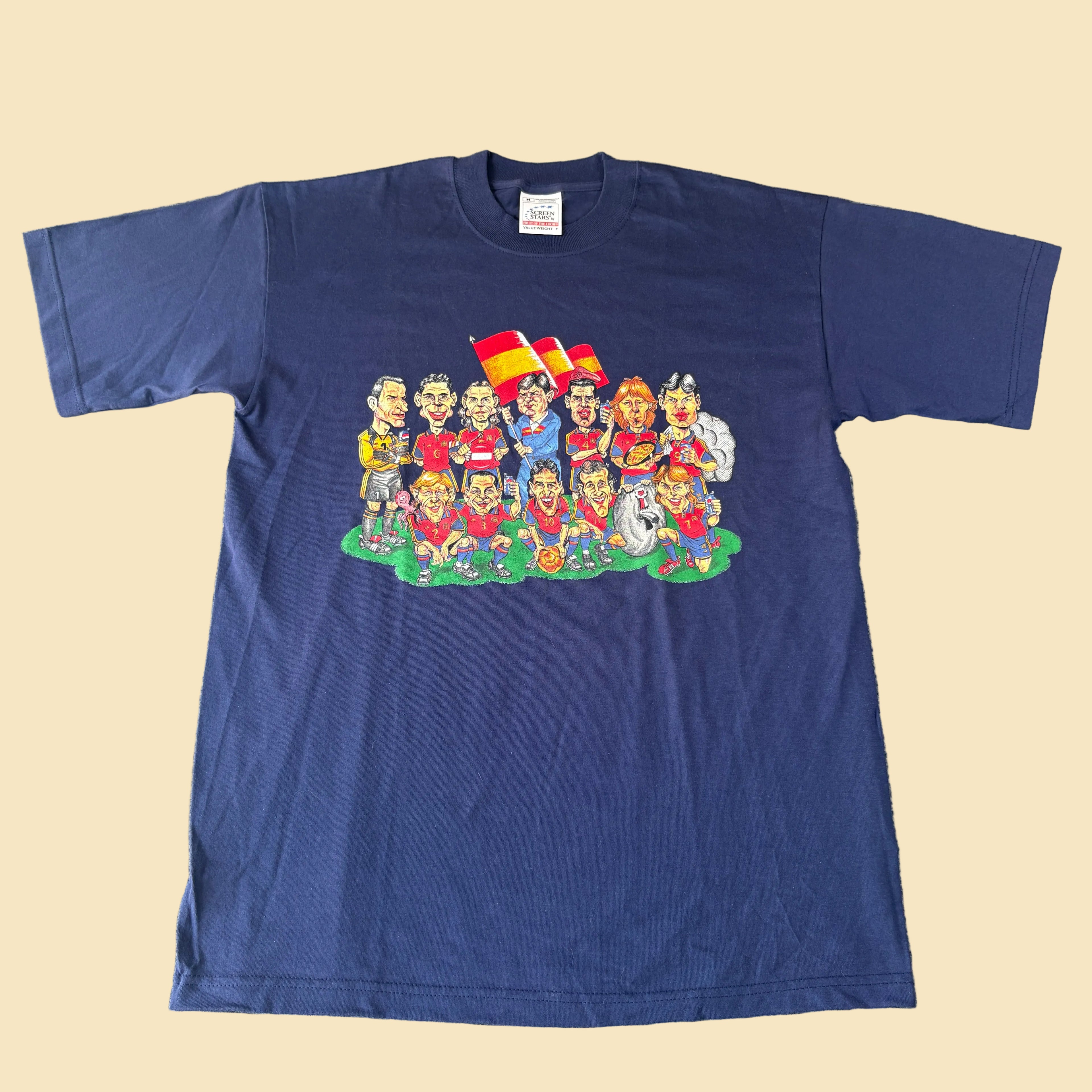 90s Spain National Team Caricature Tee M