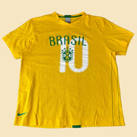 2000s Womens Brazil Nike #10 Tee XL