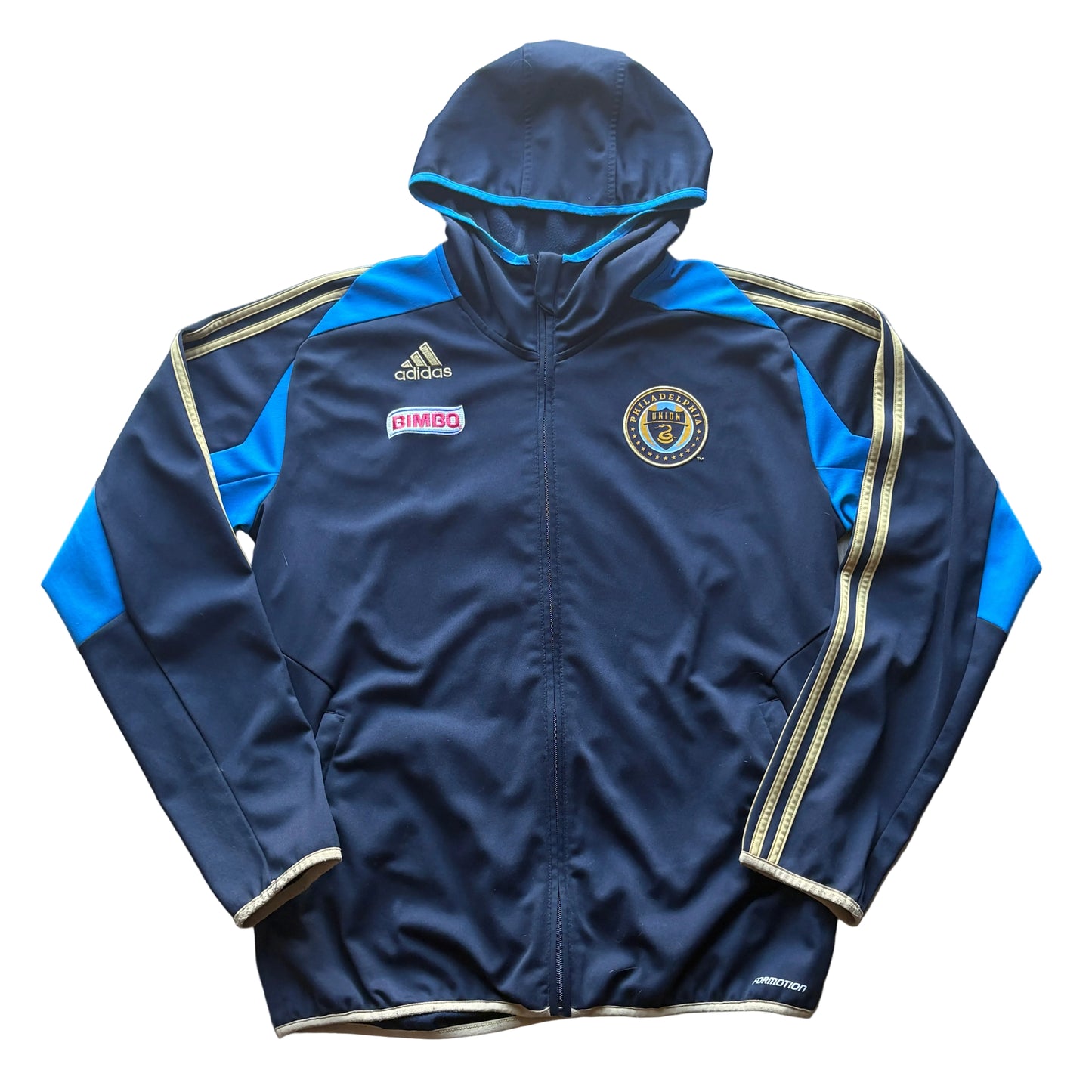 2000s Adidas MLS Philadelphia Union Zip Up Hoodie M