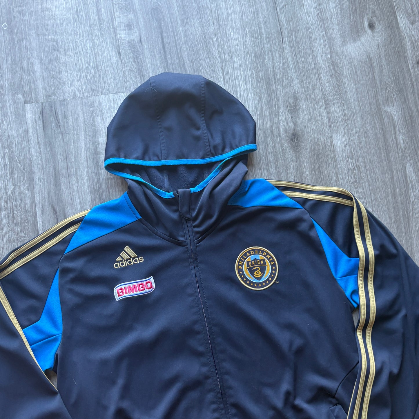 2000s Adidas MLS Philadelphia Union Zip Up Hoodie M