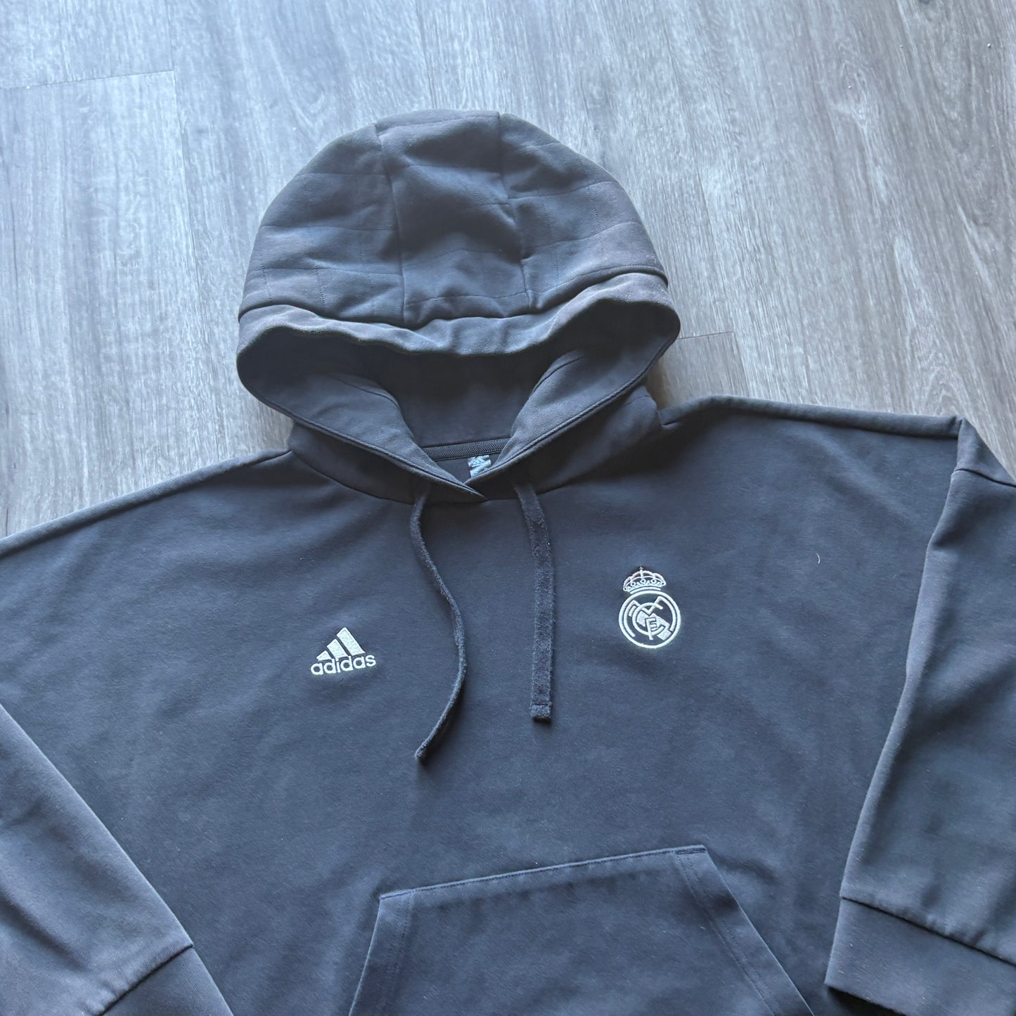 2020s Adidas Real Madrid Cropped Hoodie Medium