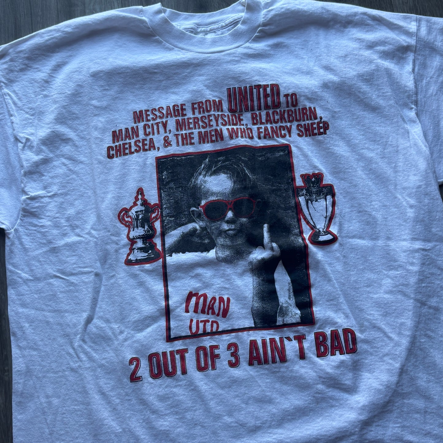 90s Manchester United 2/3 Kid Flipping Bird XL