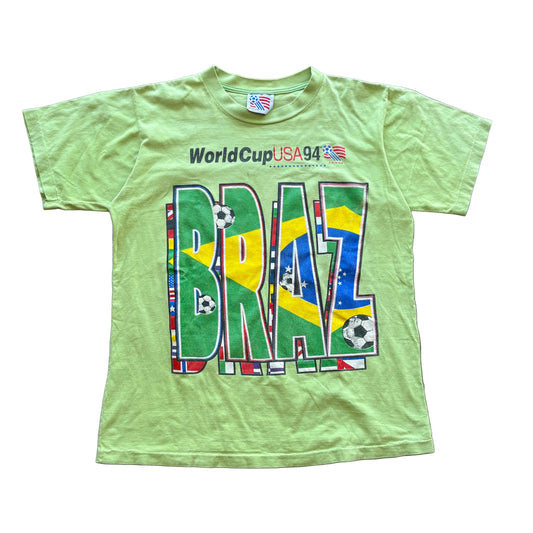 1994 World Cup Brazil Spellout Wraparound Tee L