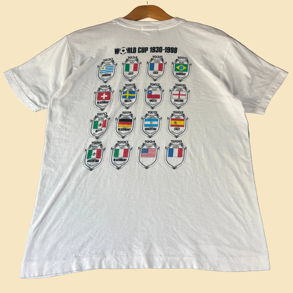 2002 World Cup All Host Locations Mullet Tee L
