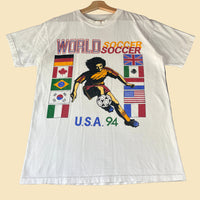 1994 USA World Cup Soccer 10 Flags Graphic M