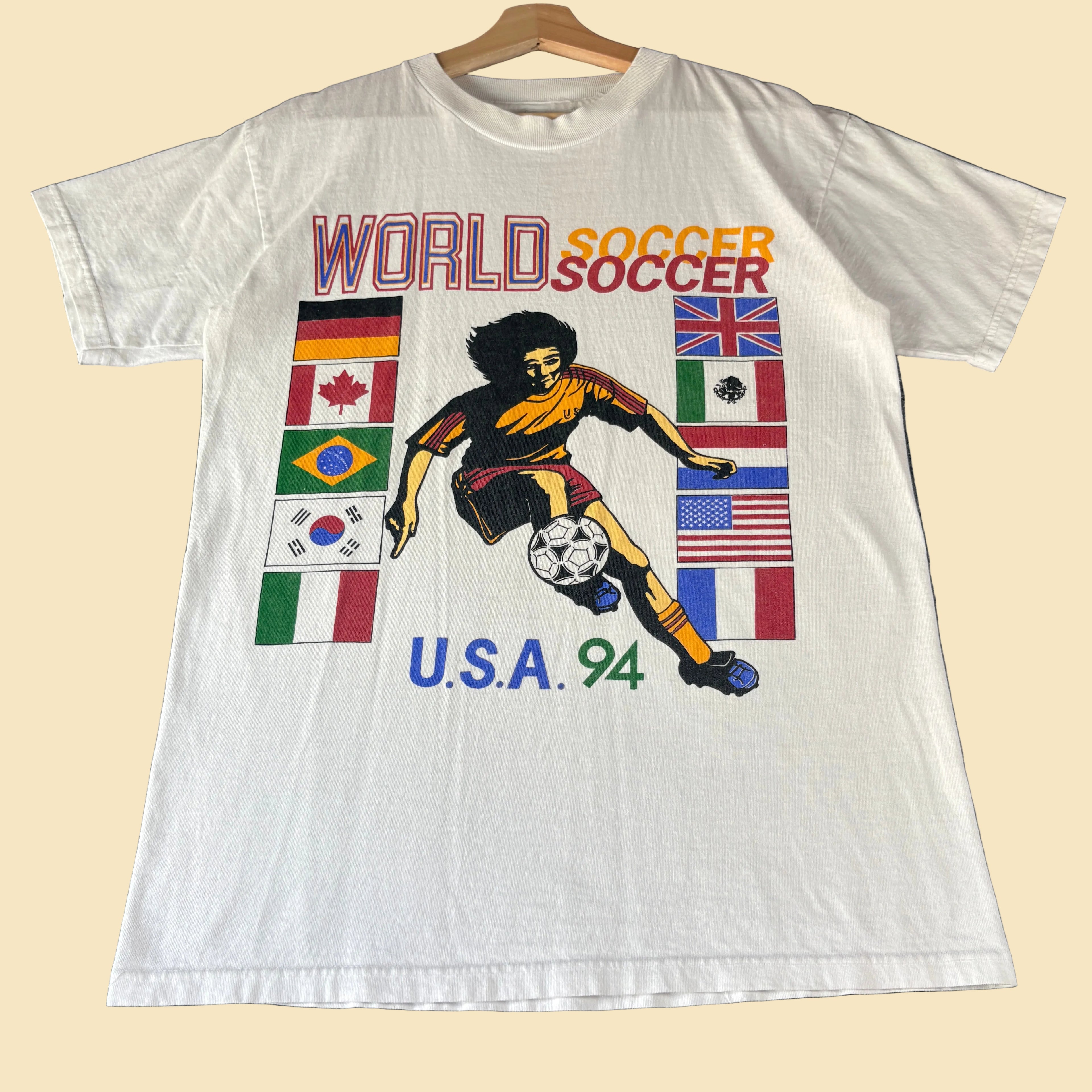 1994 USA World Cup Soccer 10 Flags Graphic M