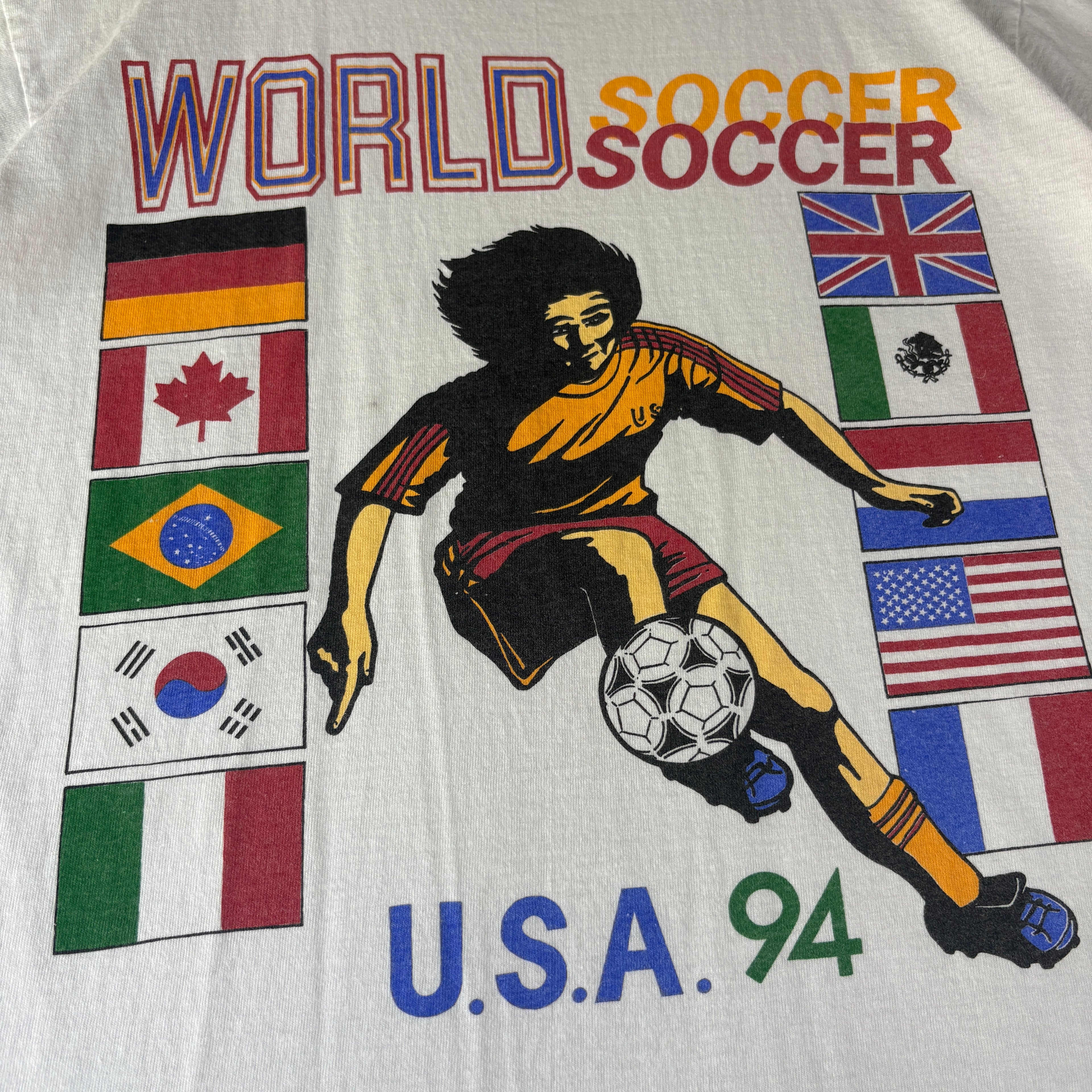 1994 USA World Cup Soccer 10 Flags Graphic M