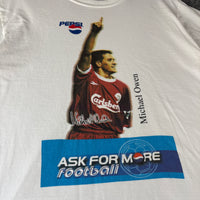 90s Michael Owen Liverpool Pepsi Shirt L