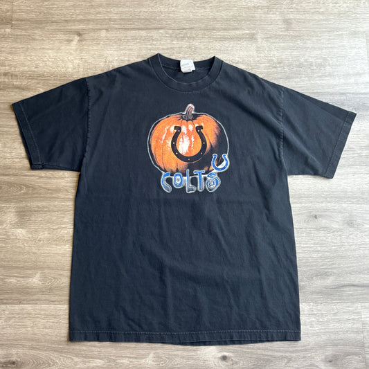 2000s Indianapolis Colts Halloween Pumpkin Tee XL