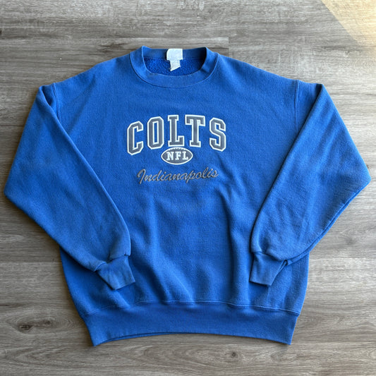 90s Indianapolis Colts Lee Sports Blue Crewneck XL