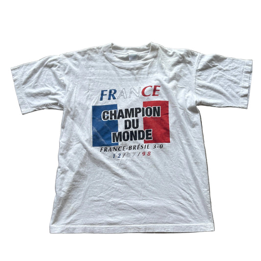Vintage 1998 World Cup Champions France White T Shirt