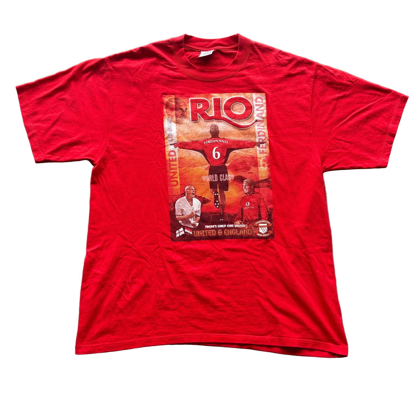 Vintage 2000 Manchester United Rio Ferdinand 6 XL T Shirt