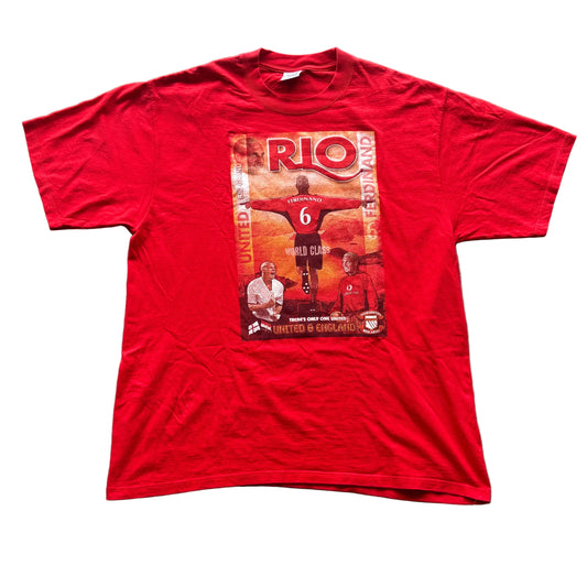 Vintage 2000 Manchester United Rio Ferdinand 6 XL T Shirt