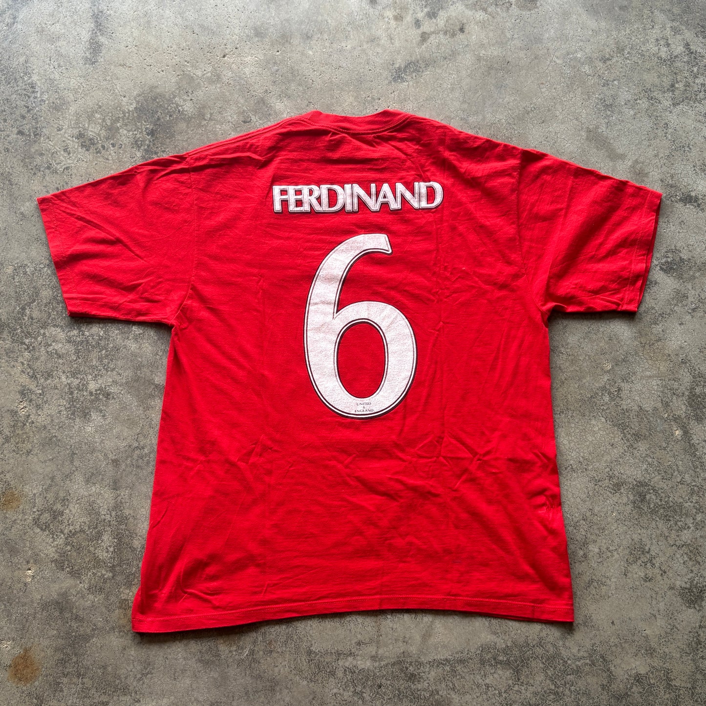 Vintage 2000 Manchester United Rio Ferdinand 6 XL T Shirt