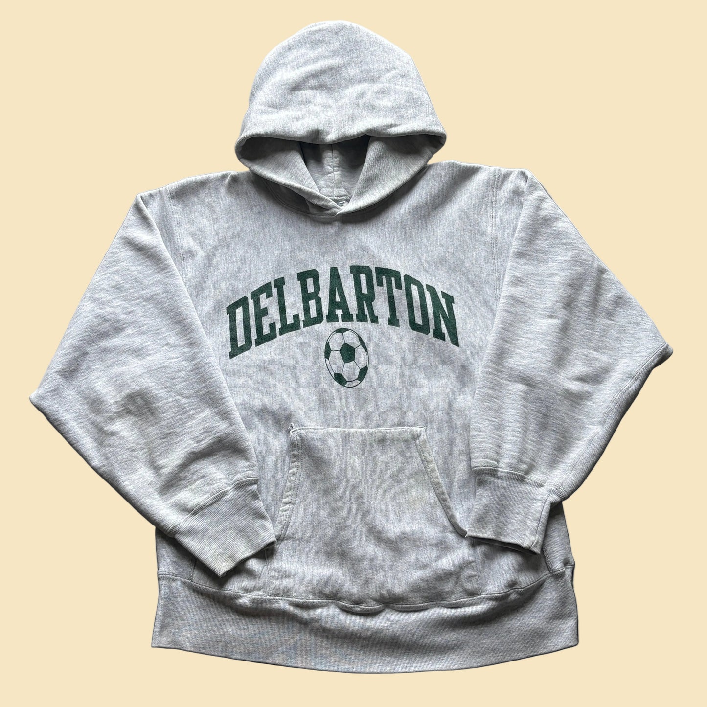 80s Delbarton Soccer Champion Reverse Weave Warmup Hoodie Large