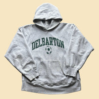 80s Delbarton Soccer Champion Reverse Weave Warmup Hoodie Large