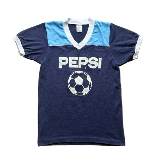 80s Youth Soccer Jersey Tee Pepsi Sponsor YL