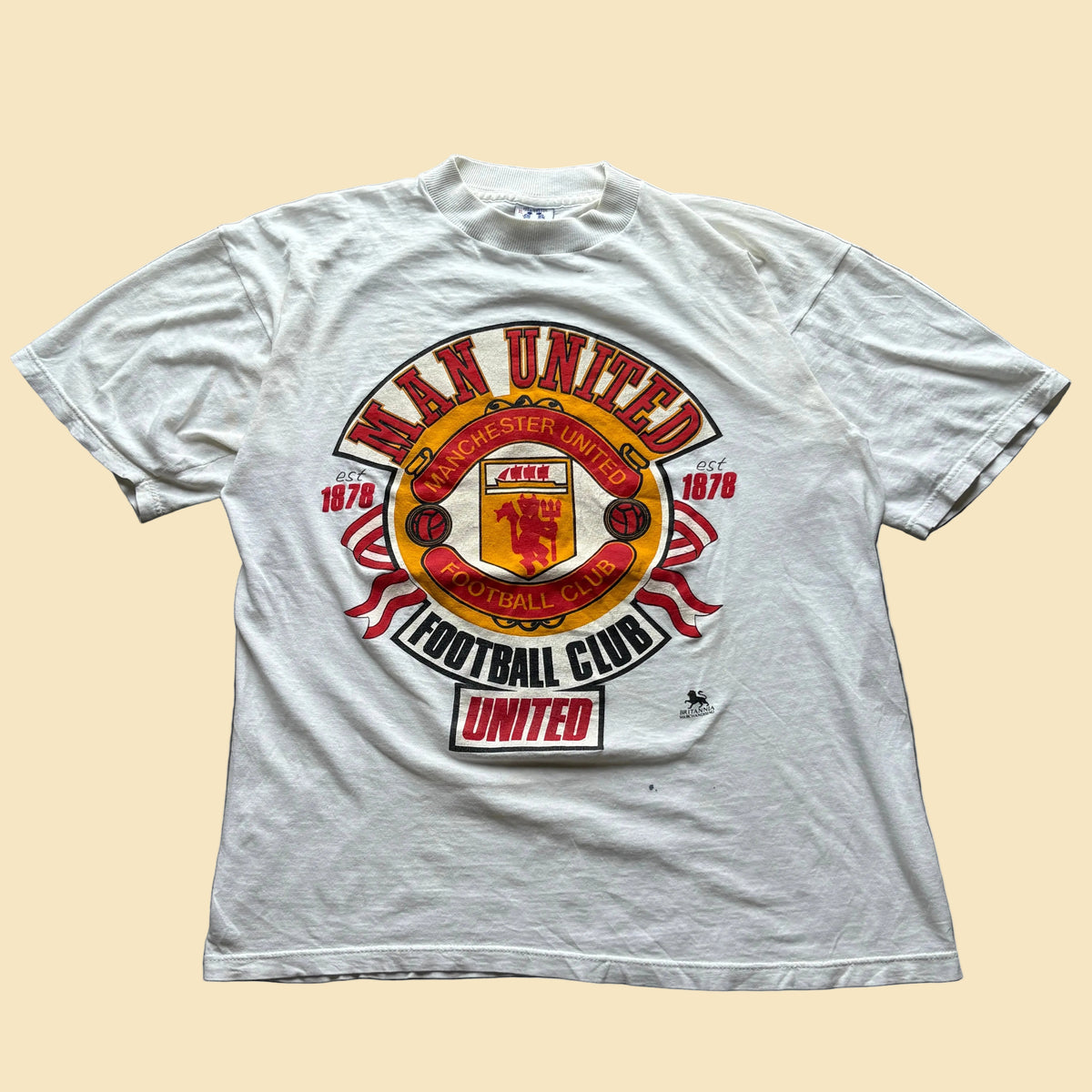 90s Manchester United EPL Big Logo Graphic Tee XL