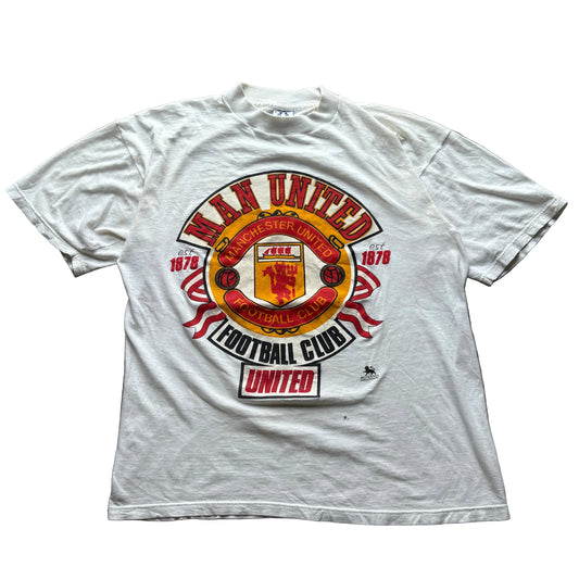 90s Manchester United EPL Big Logo Graphic Tee XL
