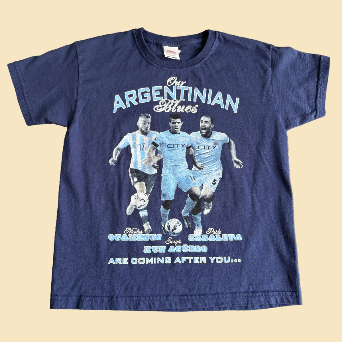 Kids Manchester City Argentina Shirt 7-8 Years
