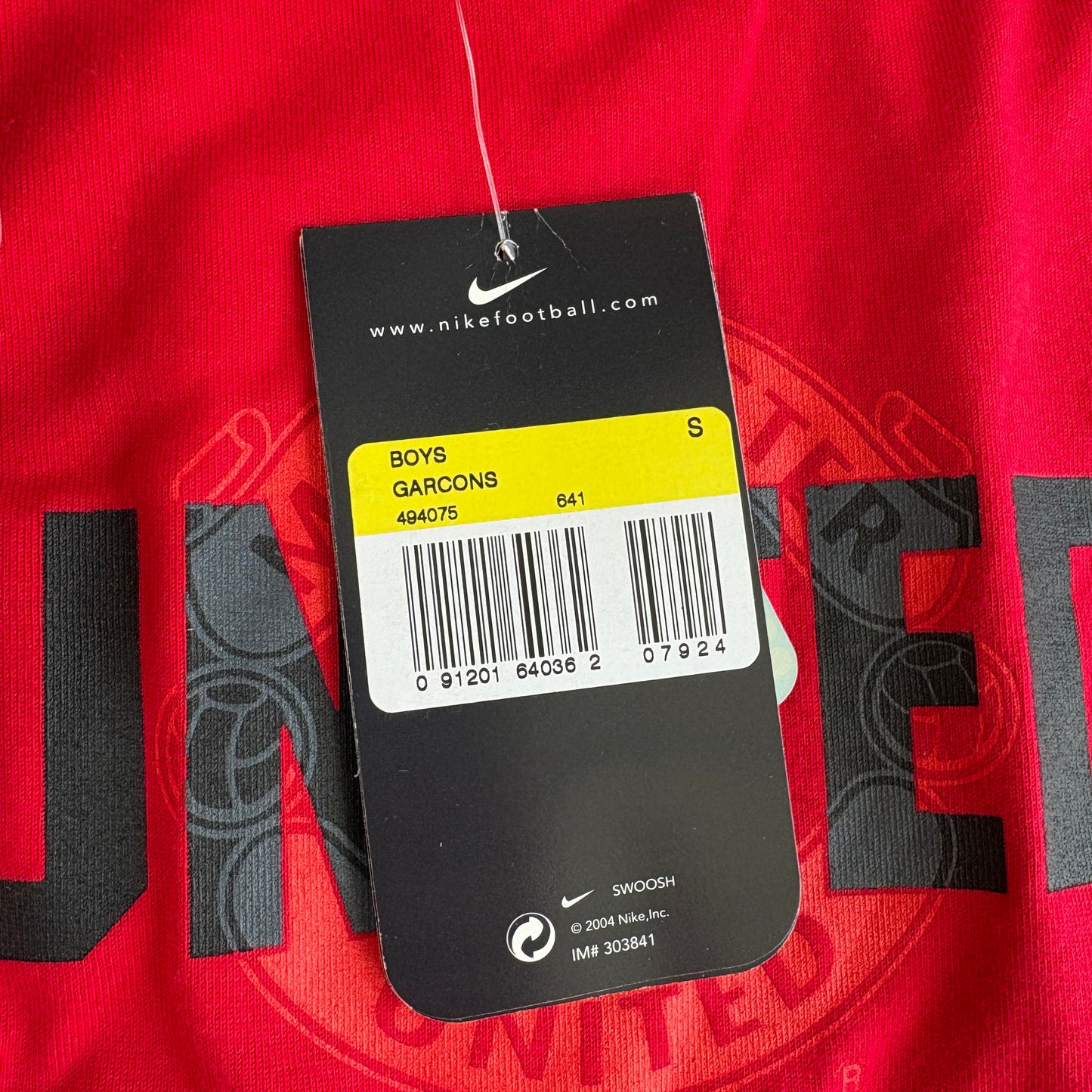 2000s Kids Manchester United Nike Tee S