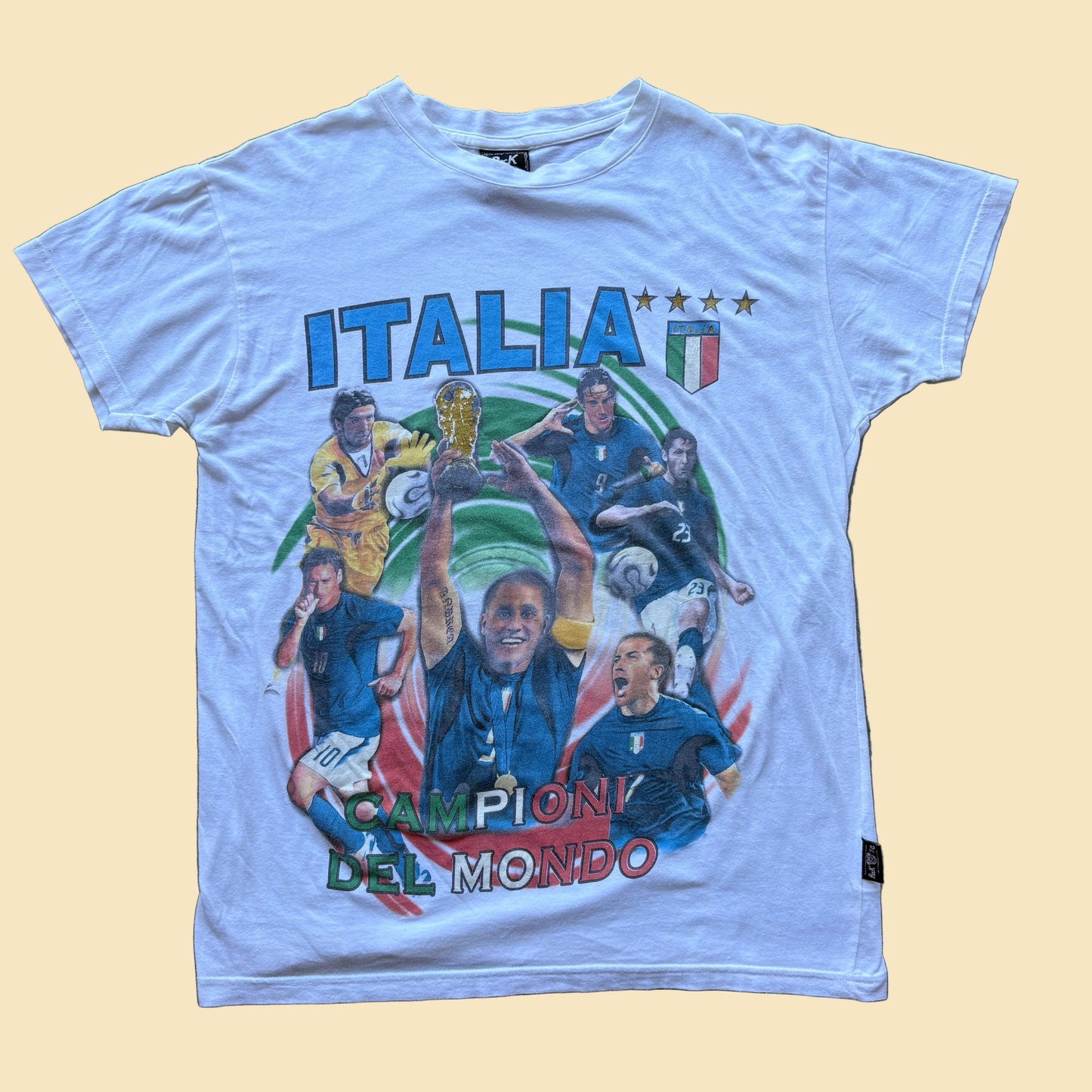 2006 World Cup Italy Champions Rap Tee L