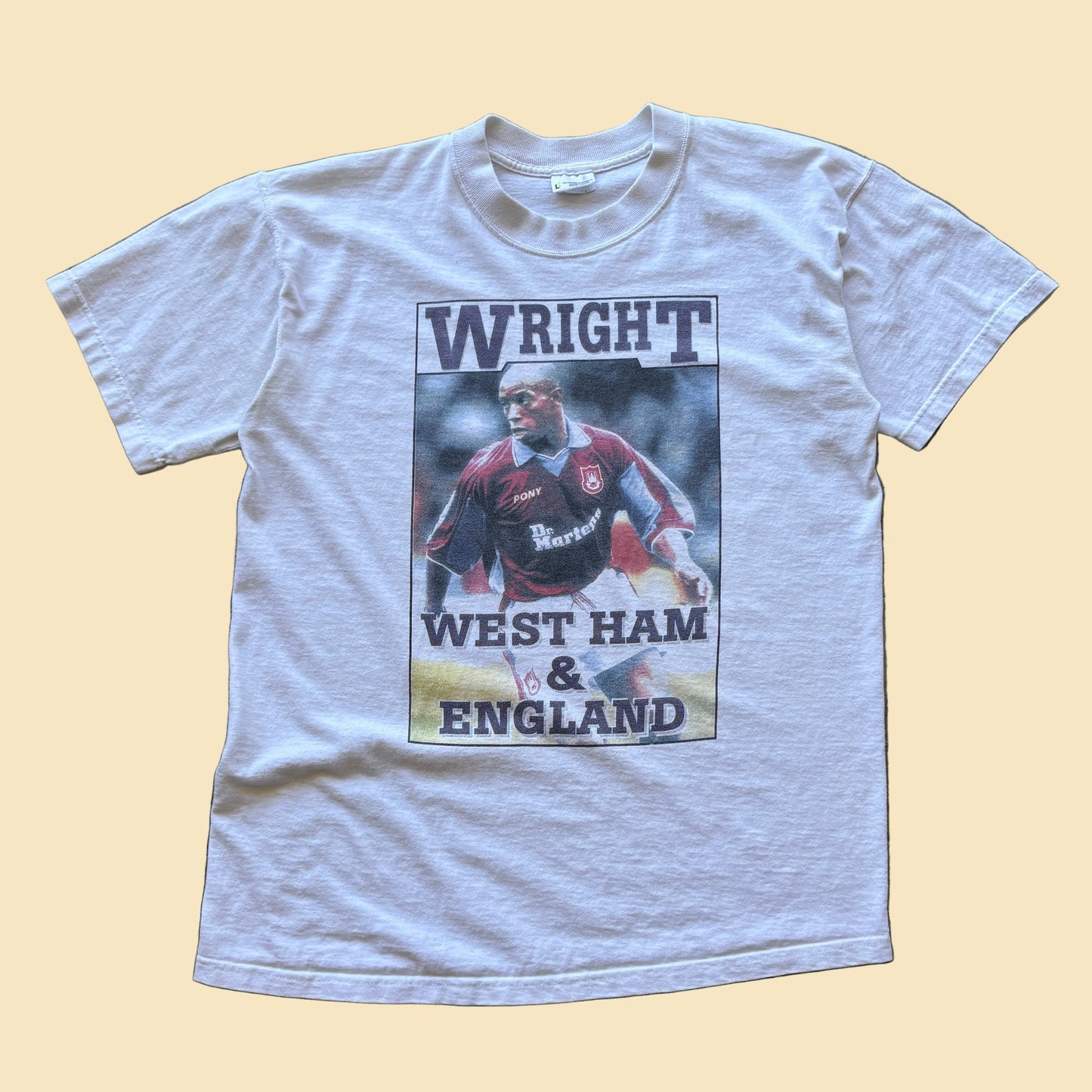 1998 West Ham Ian Wright #14 Tee L