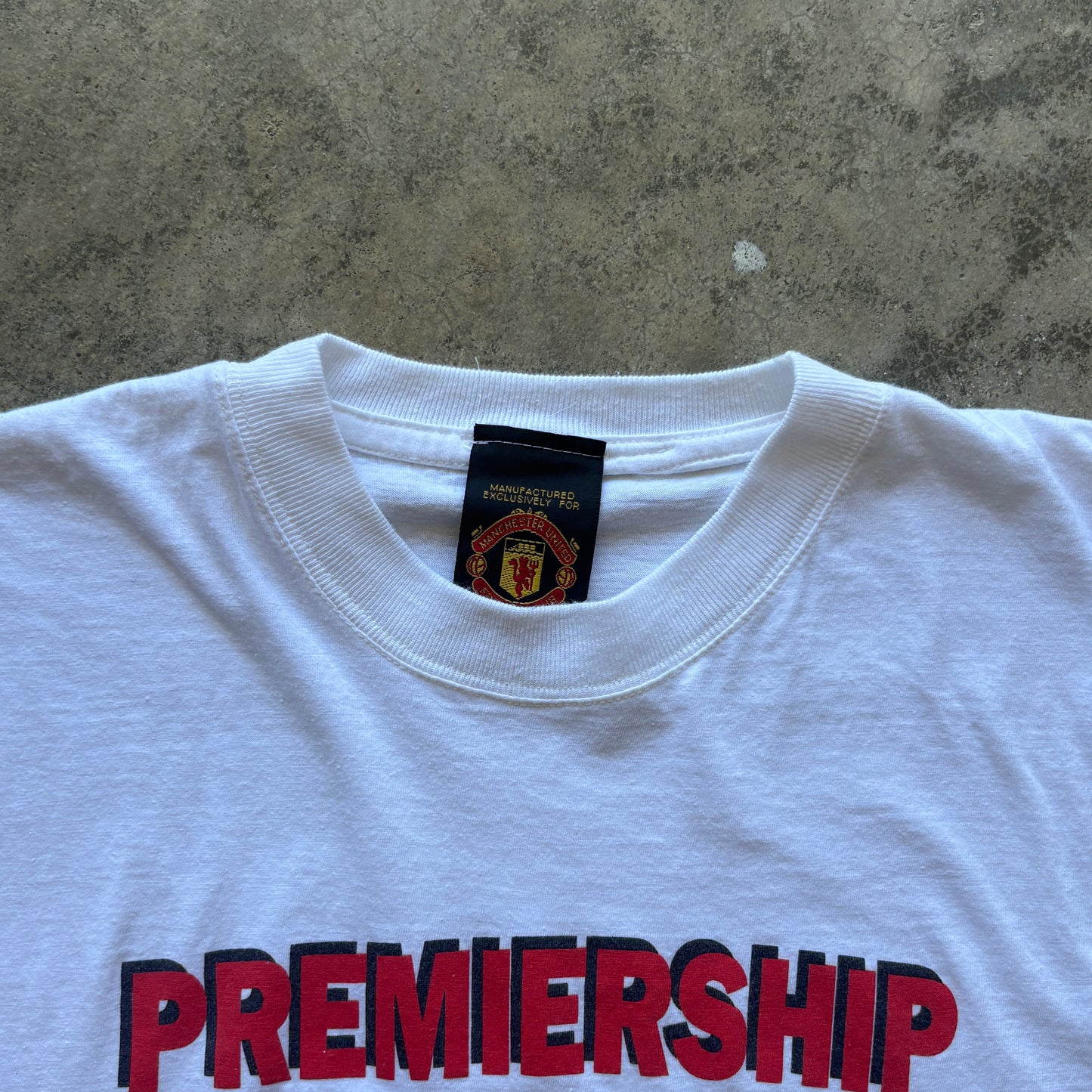 1996-97 Manchester United David Beckham Champions Tee XL