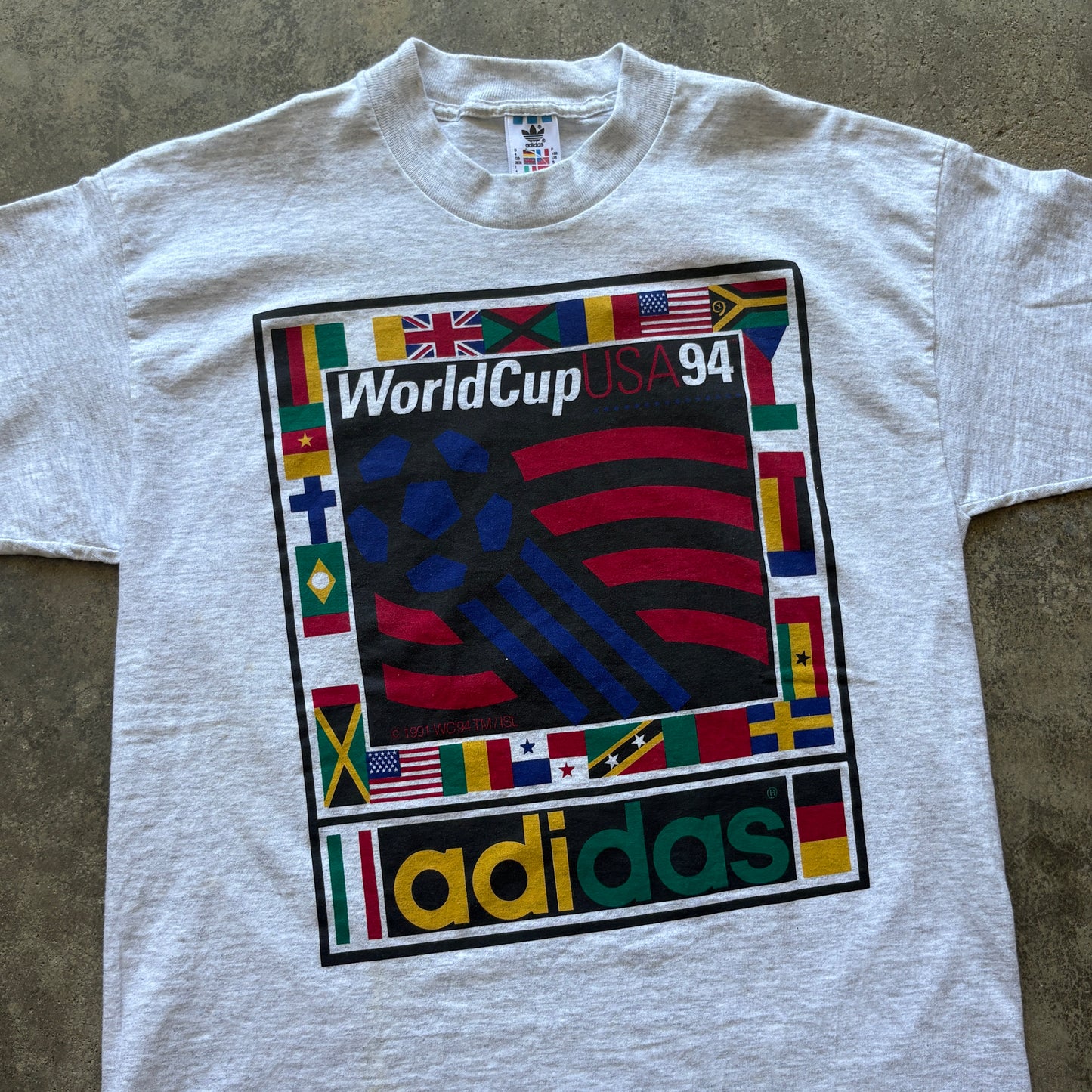 1994 World Cup Big Graphic Grey Tee S