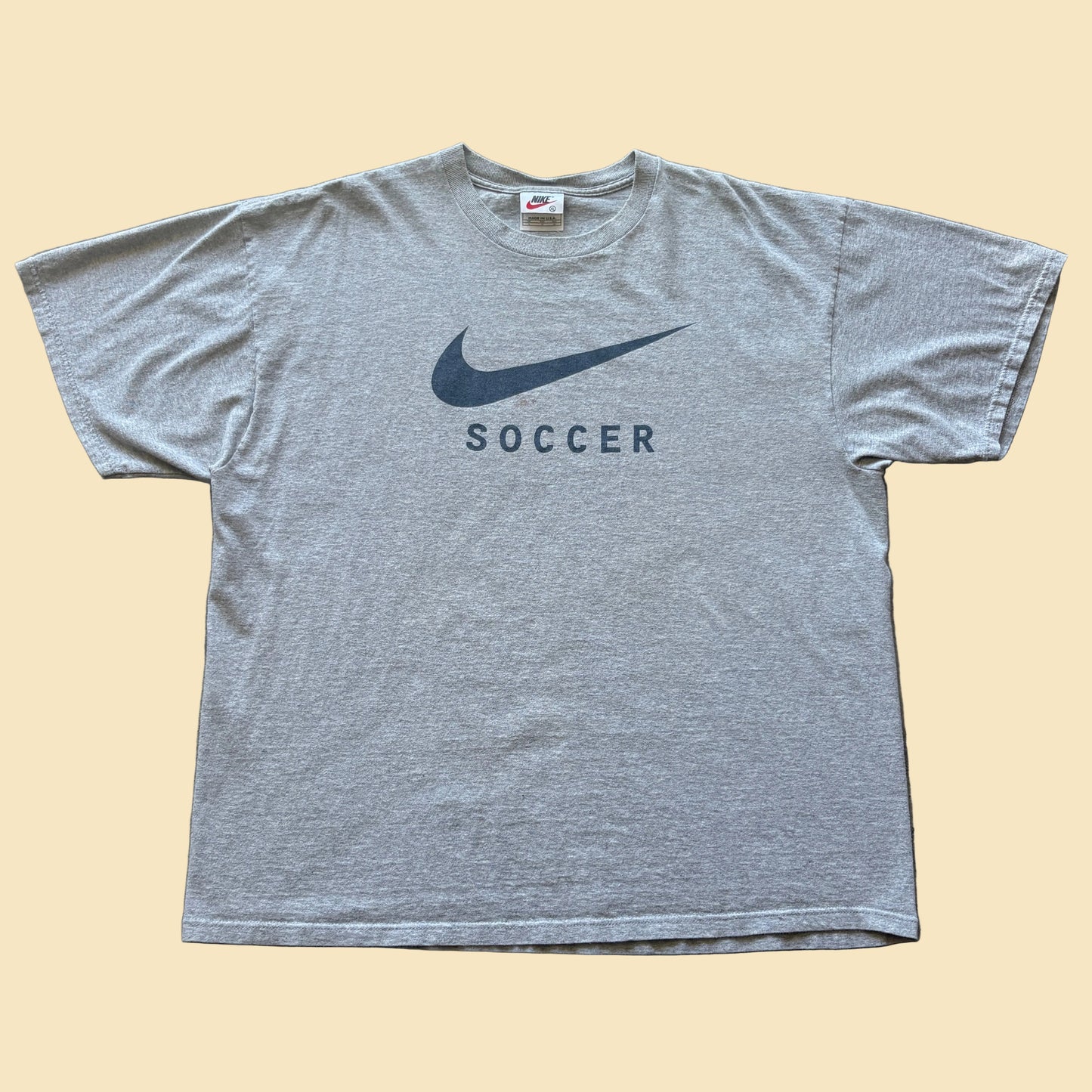 90s Nike Soccer Grey Tee XL